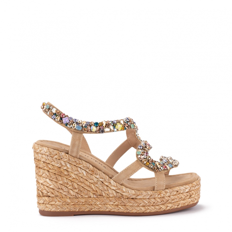 ALMA EN PENA Sandale damă bej cu platformă - vezi 1