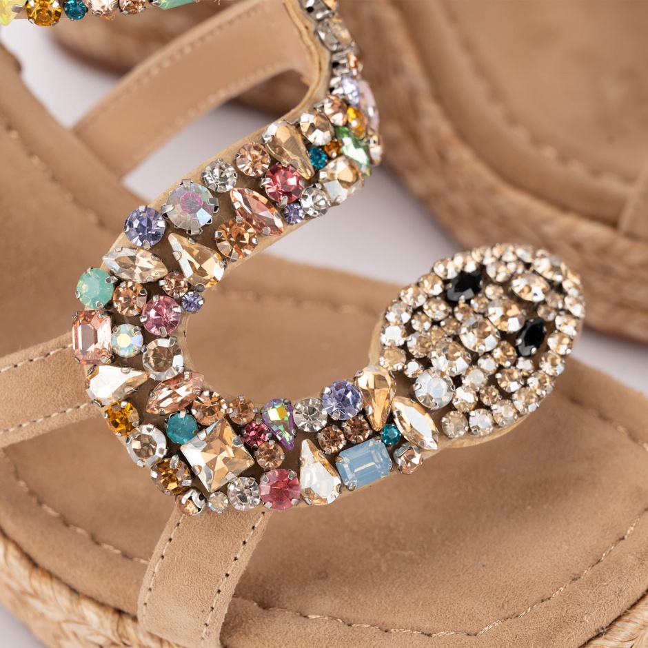 ALMA EN PENA Sandale damă bej cu platformă - vezi 3