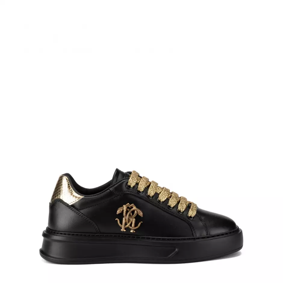 靴 roberto cavalli archive swag camo shoes Pantofi sport negri de damă Roberto Cavalli - Pepina.ro