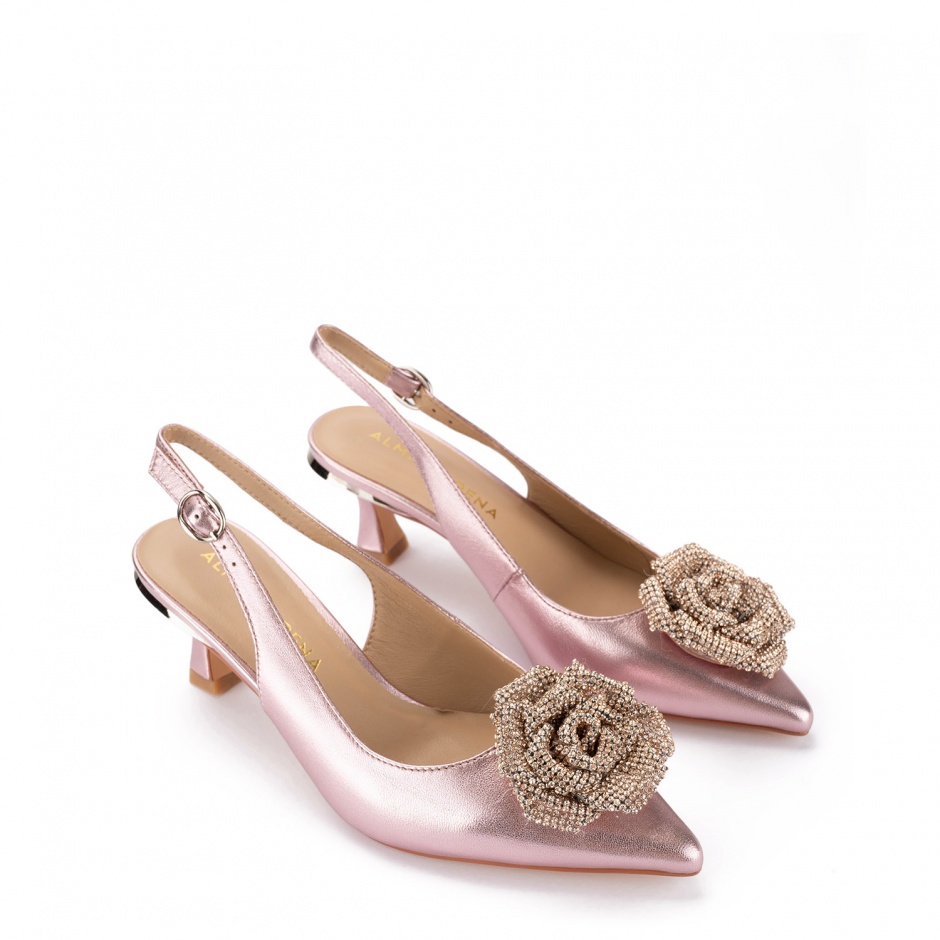 ALMA EN PENA Pantofi damă roz cu floare - vezi 2