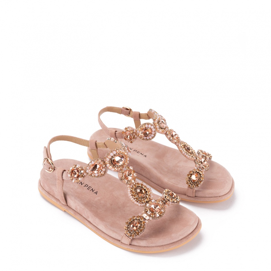 ALMA EN PENA Sandale damă roz cu strasuri - vezi 2