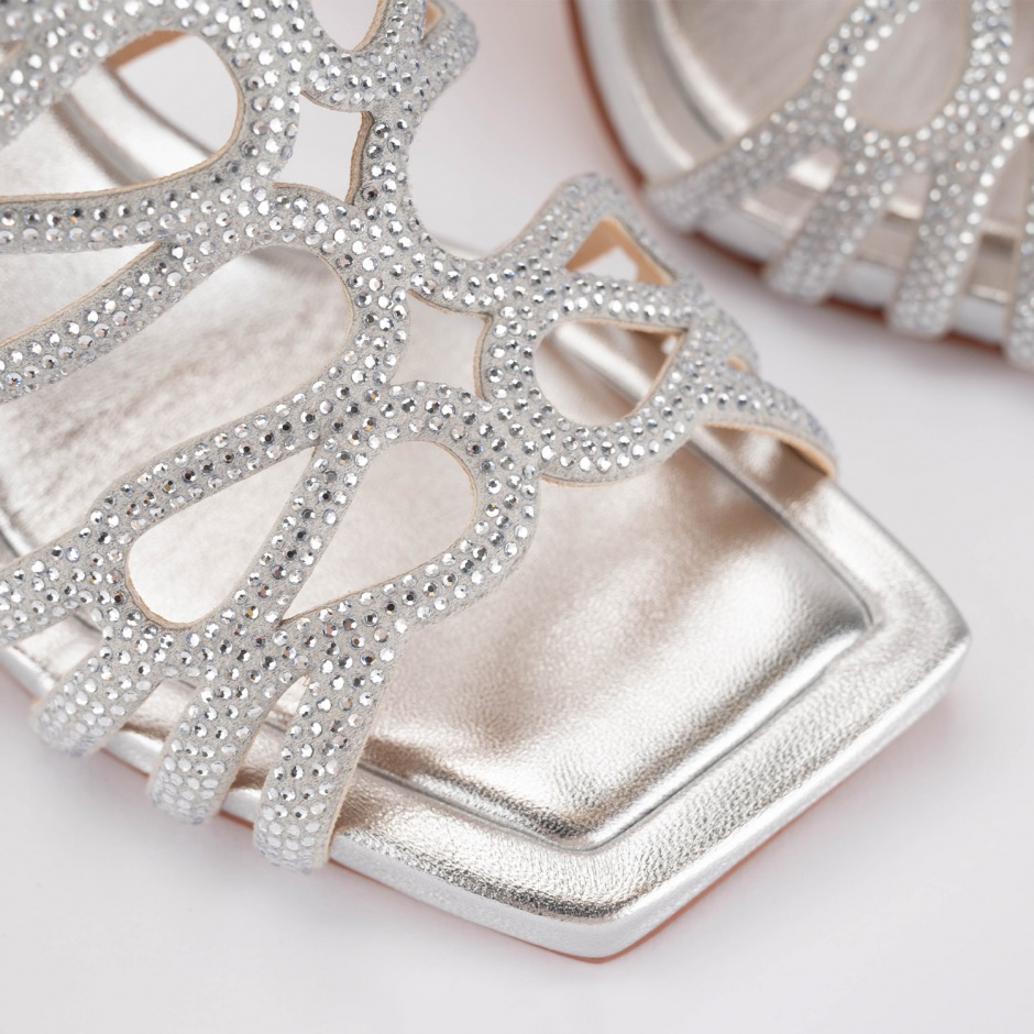 ALMA EN PENA Sandale damă argintii - vezi 4