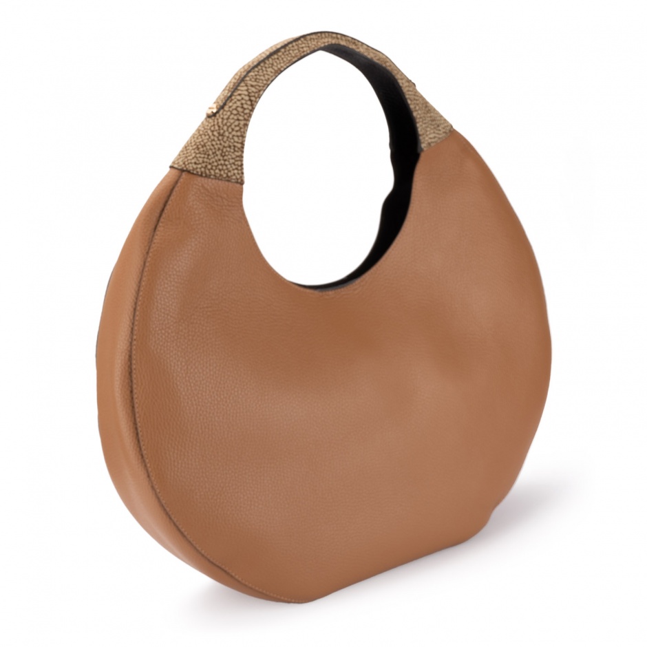 BORBONESE Geantă damă maro Full Moon Hobo Large - vezi 2