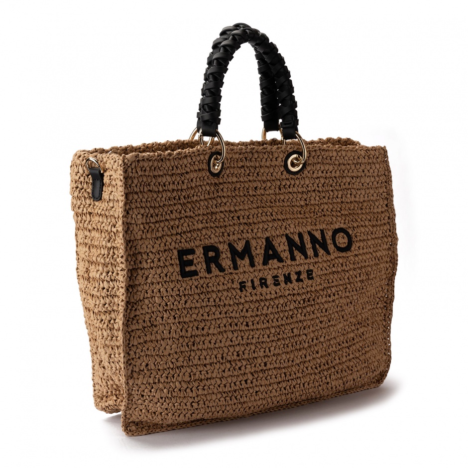 ERMANNO FIRENZE Geantă damă din rafie țesută Ashley - vezi 2