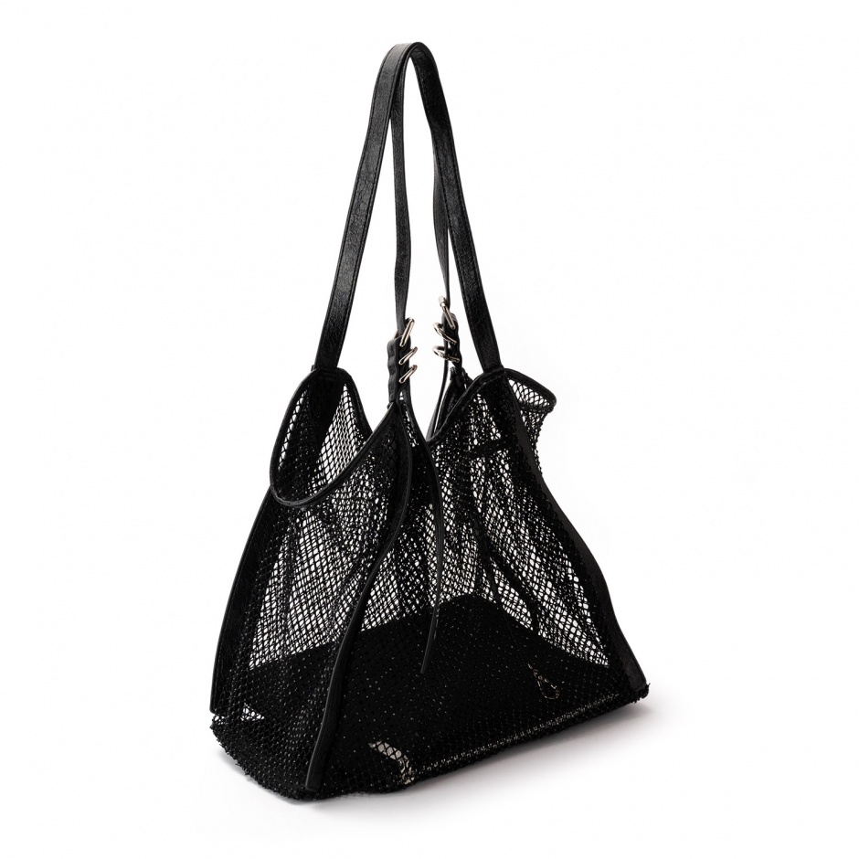ERMANNO FIRENZE Geantă damă neagră Aisha Net - vezi 3