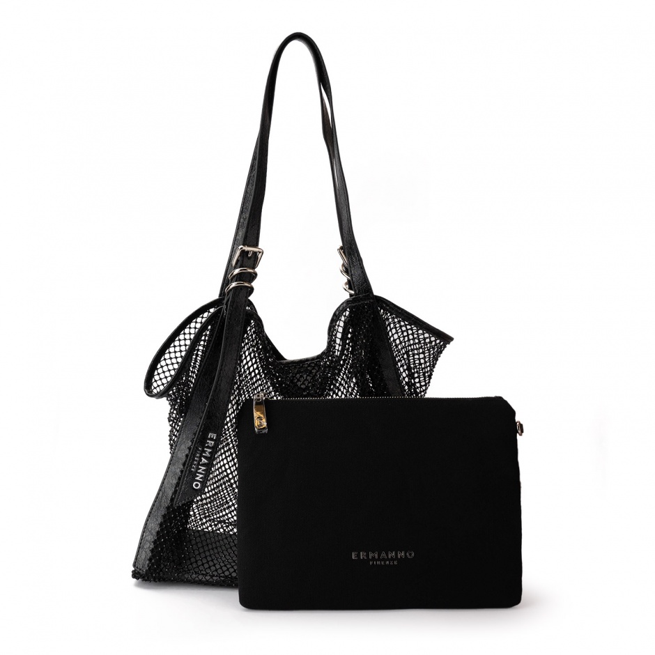 ERMANNO FIRENZE Geantă damă neagră Aisha Net - vezi 2