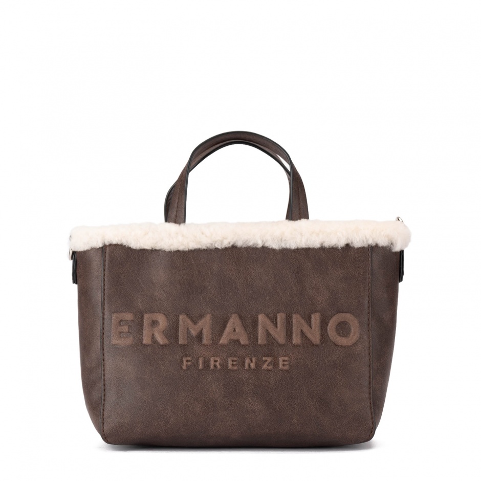 Ermanno Scervino Geantă damă maro cu blană - vezi 1