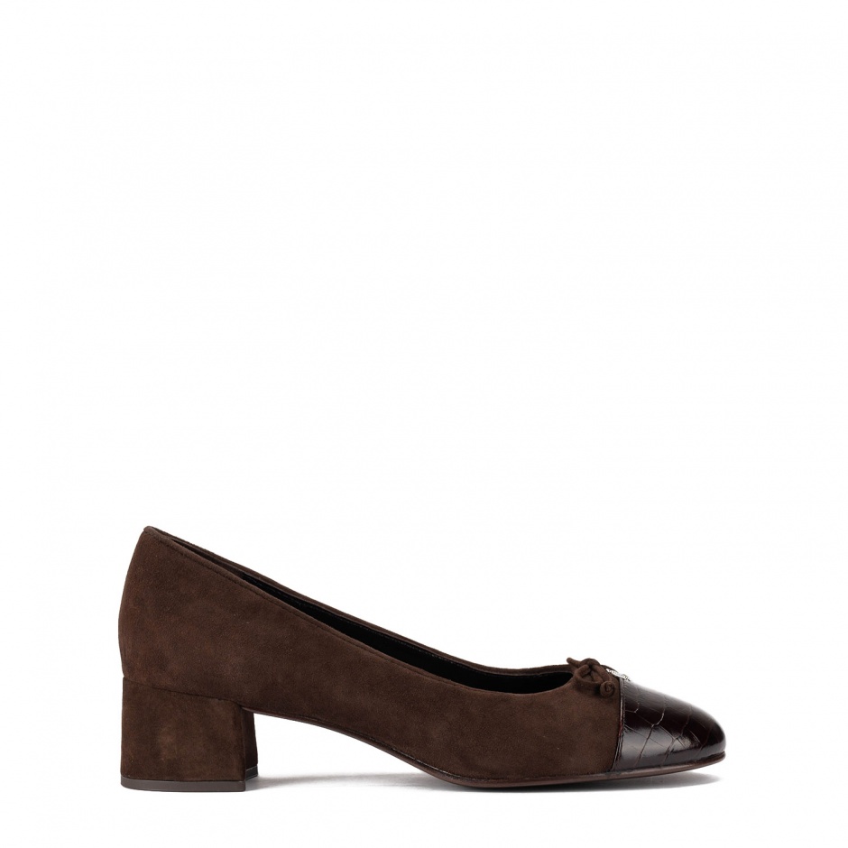 TORY BURCH Pantoficu toc damă maro - vezi 1