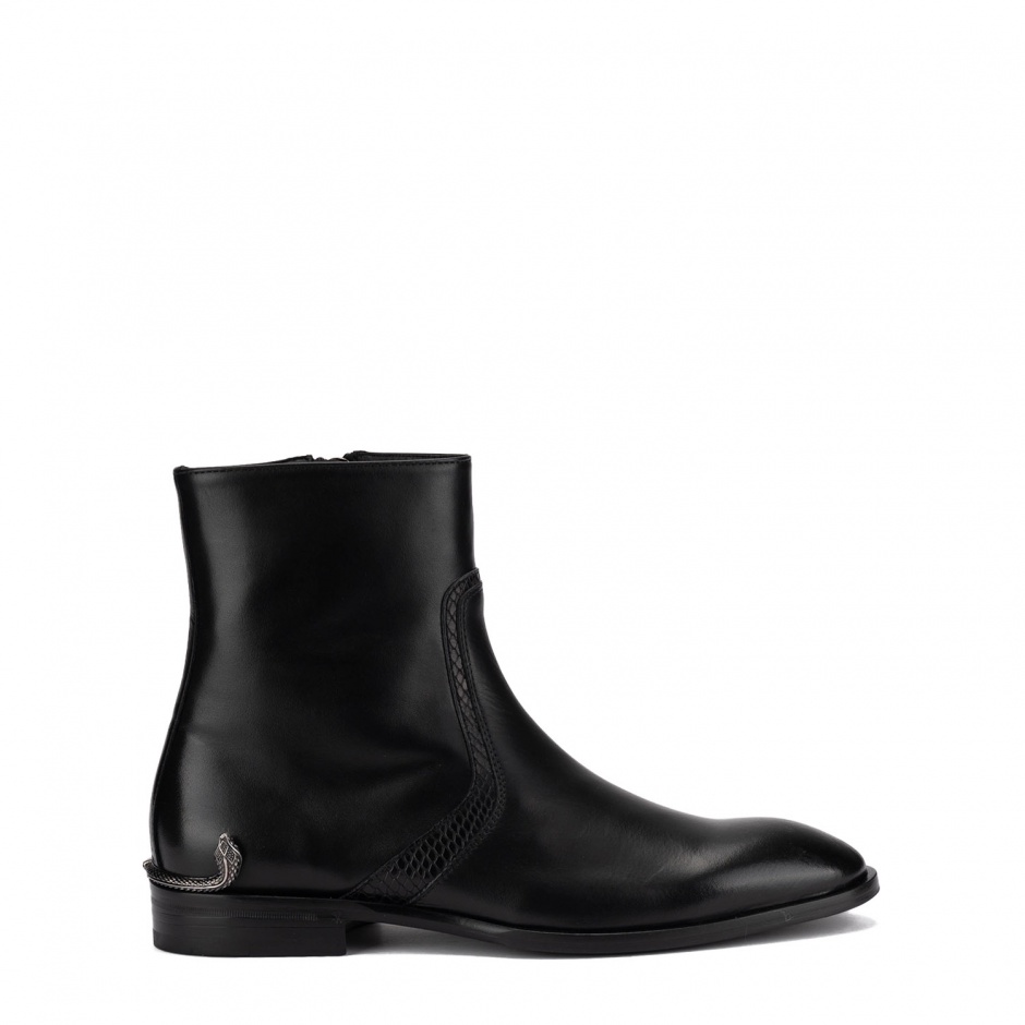 Roberto Cavalli Ghete bărbați negre din piele - vezi 1
