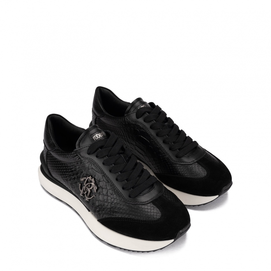 Roberto Cavalli Pantofi sport bărbați negri - vezi 2