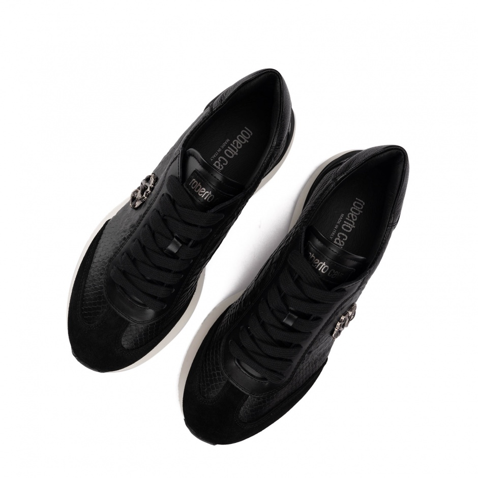 Roberto Cavalli Pantofi sport bărbați negri - vezi 3