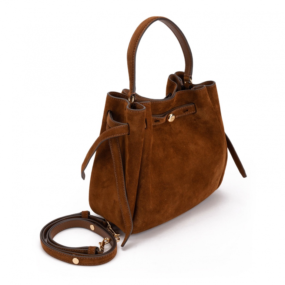 TORY BURCH Geantă damă maro Romy Bucket - vezi 2