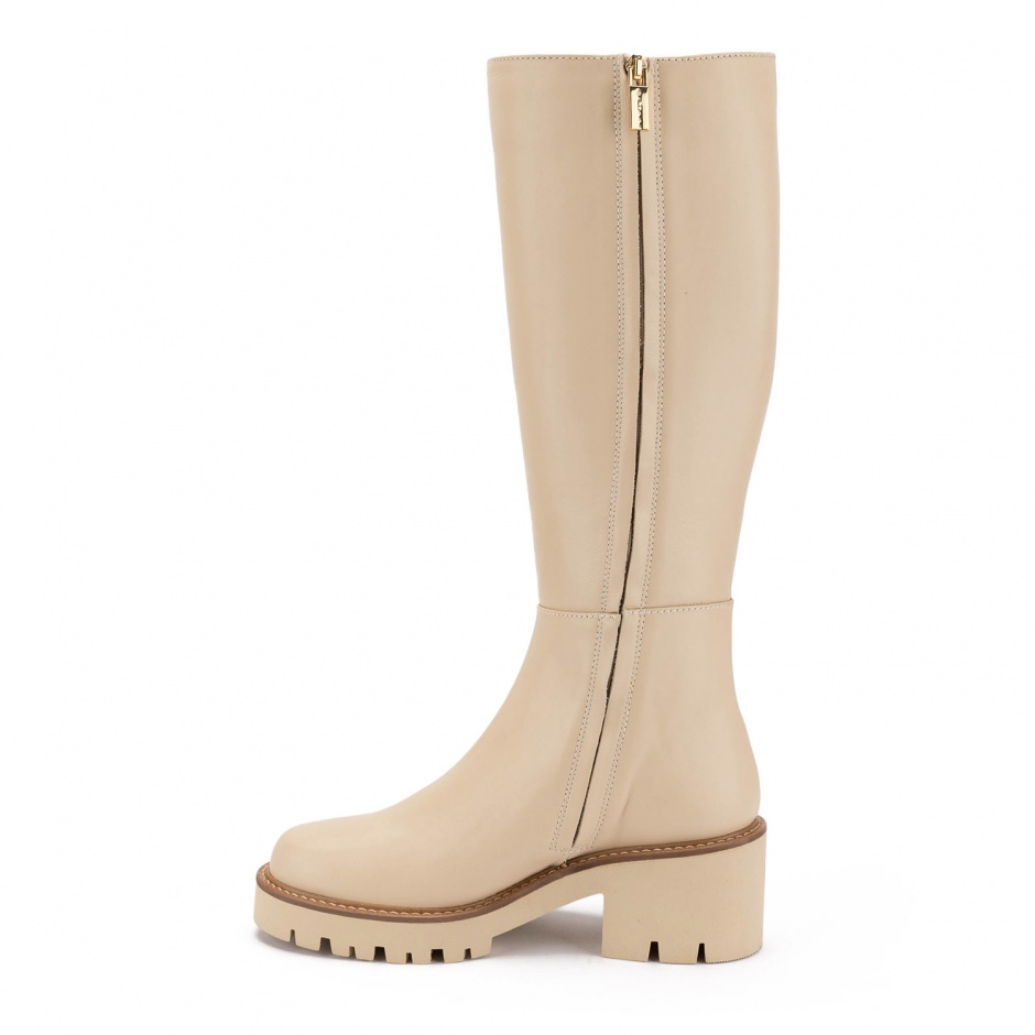 BALDININI Cizme de damă din piele bej - vezi 5