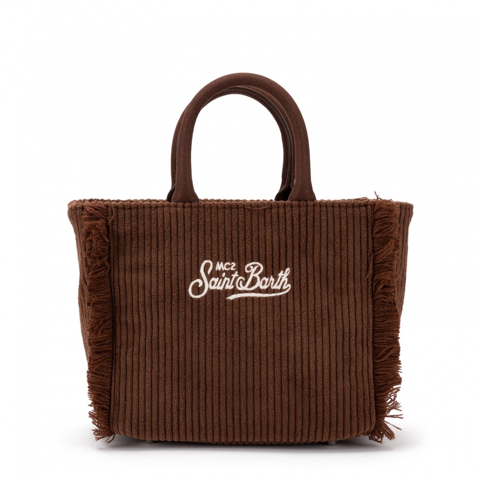 SAINT BARTH Geantă damă maro Vanity Corduroy - vezi 3 - Pepina.ro SAINT BARTH Geantă damă maro Vanity Corduroy - vezi 3