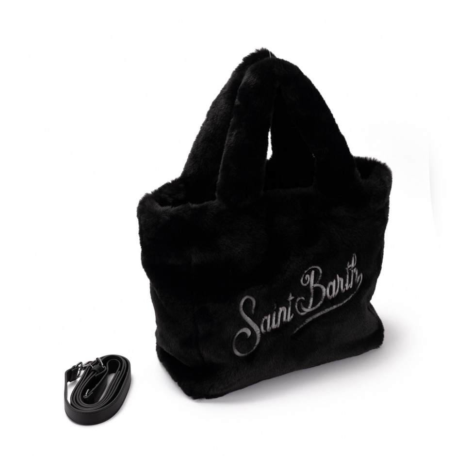 SAINT BARTH Geantă damă neagră Colette Soft Fur - vezi 2 - Pepina.ro SAINT BARTH Geantă damă neagră Colette Soft Fur - vezi 2