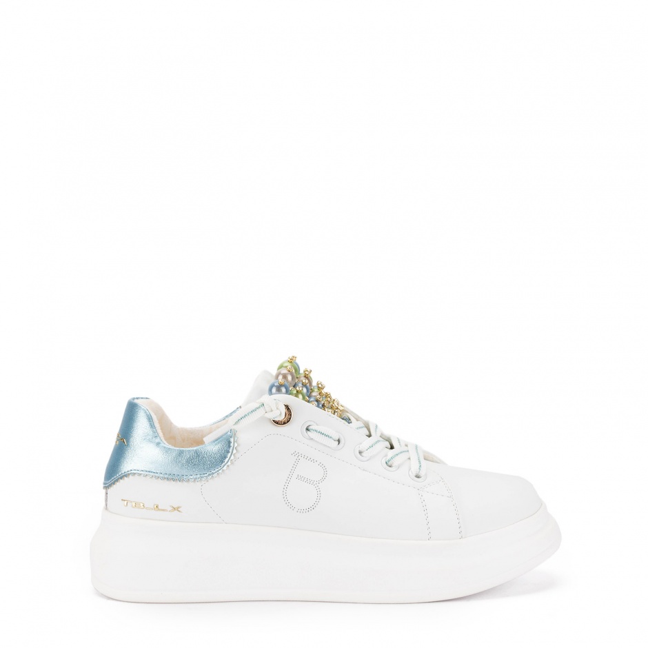 TOSCA BLU Pantofi sport damă albi cu perle - vezi 1