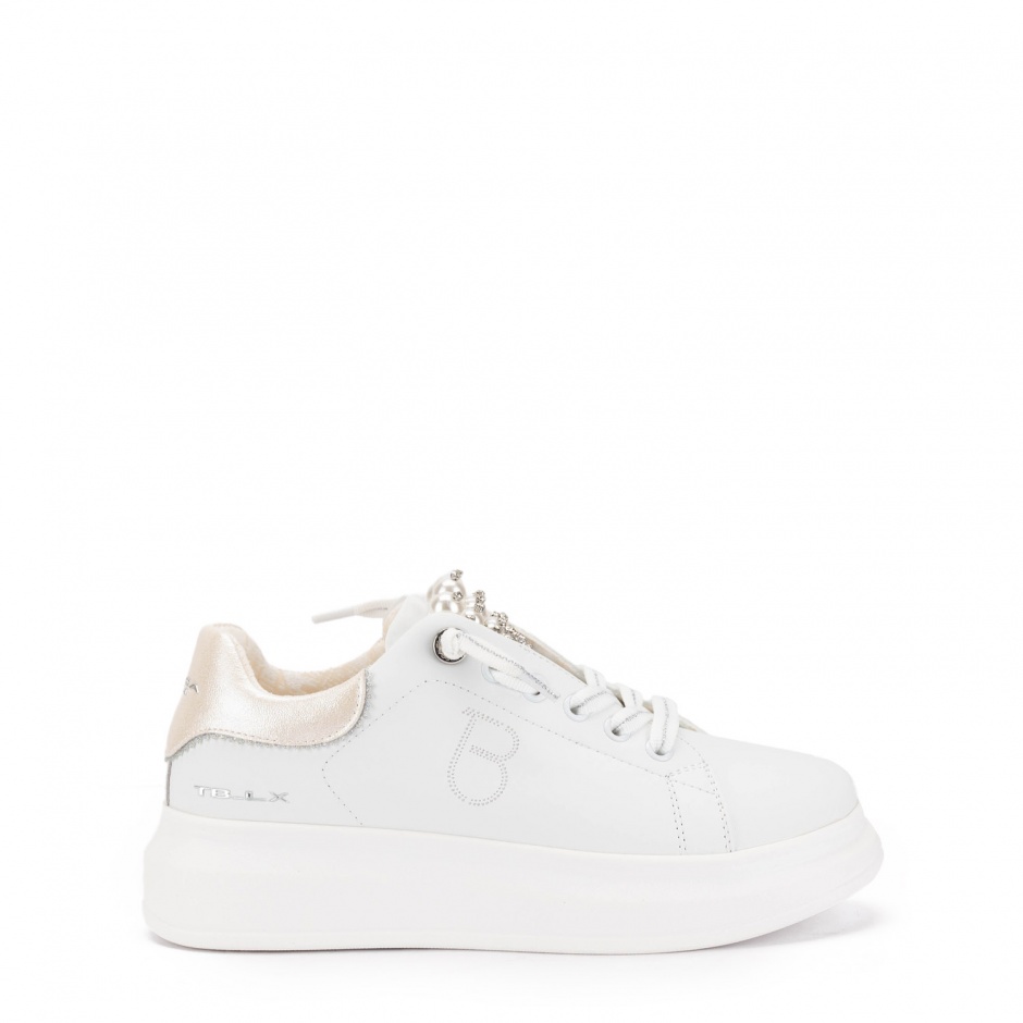 TOSCA BLU Pantofi sport damă albi cu perle - vezi 1