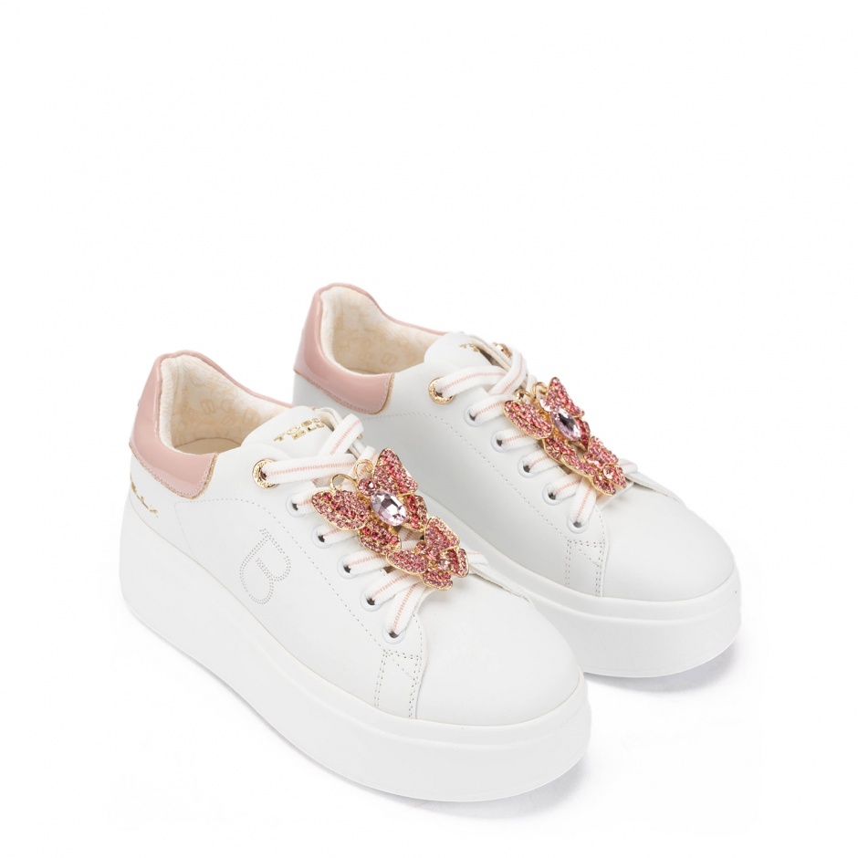 TOSCA BLU Adidasi damă albi cu fluturi - vezi 2