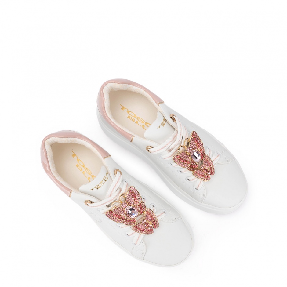 TOSCA BLU Adidasi damă albi cu fluturi - vezi 3