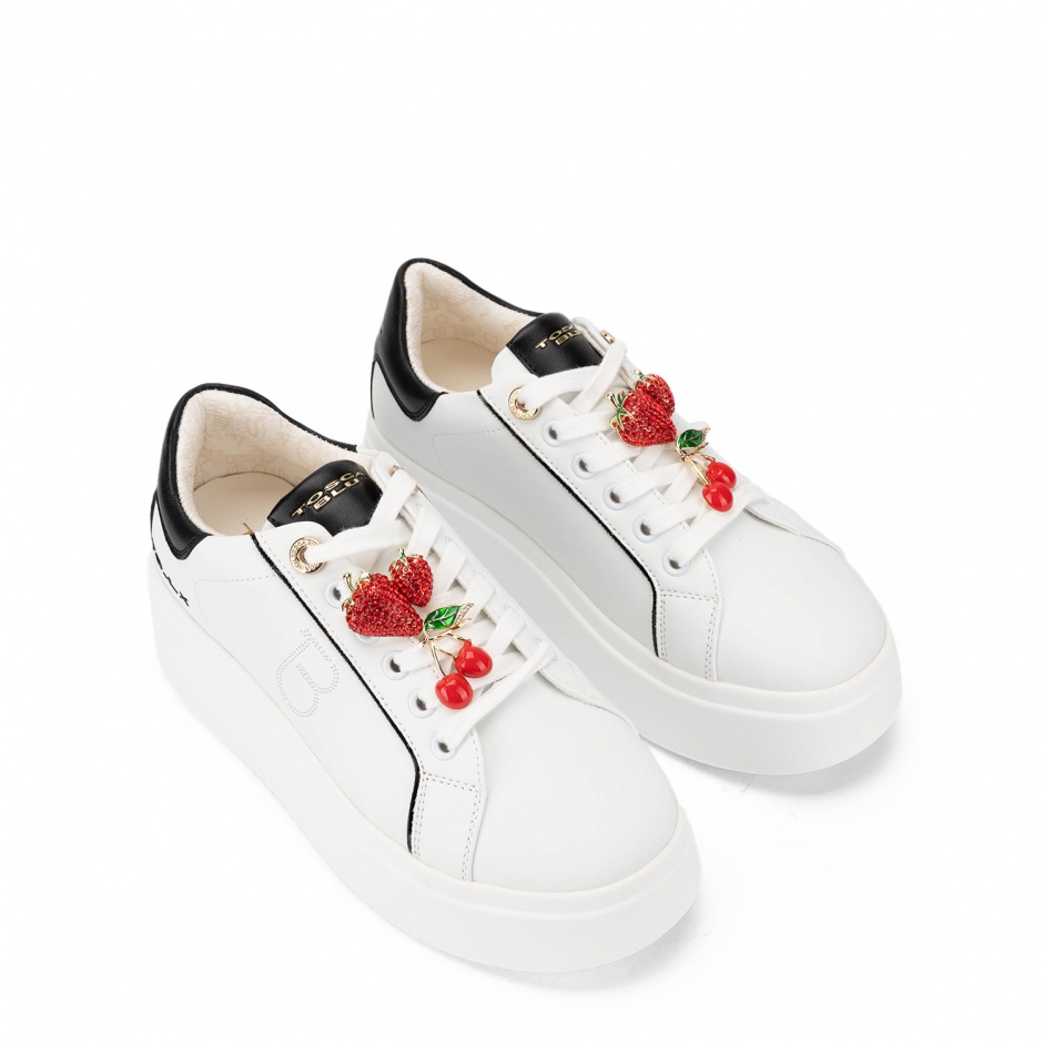 TOSCA BLU Adidași damă albi cu căpșuni și cireșe - vezi 2