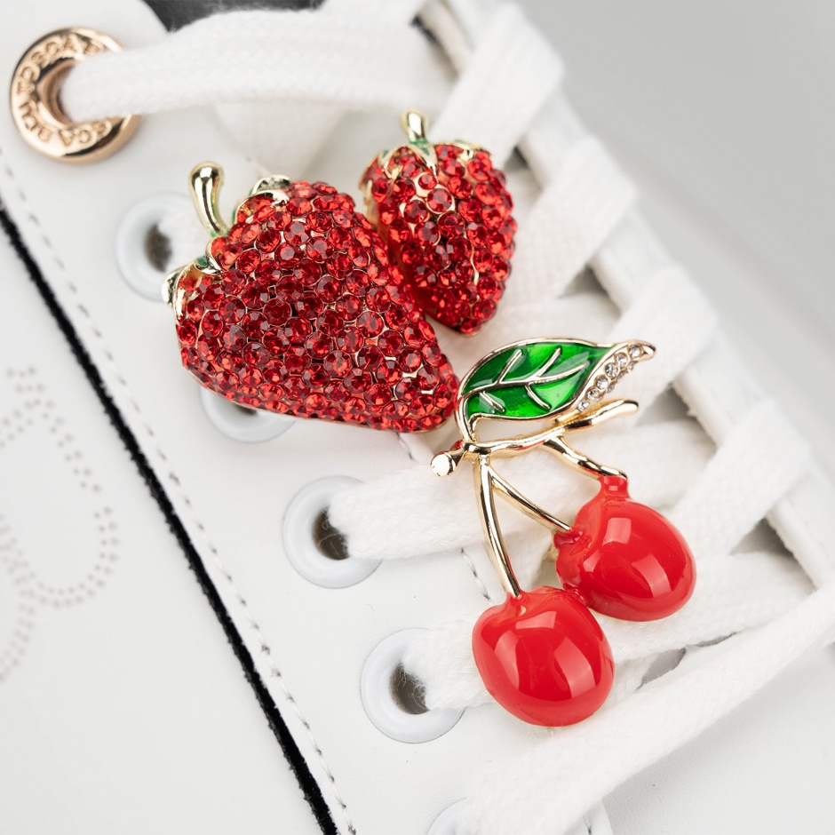 TOSCA BLU Adidași damă albi cu căpșuni și cireșe - vezi 4