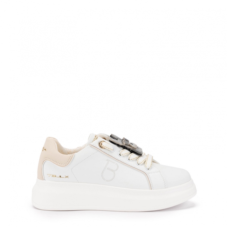 TOSCA BLU Adidasi damă albi cu cățeluș - vezi 1