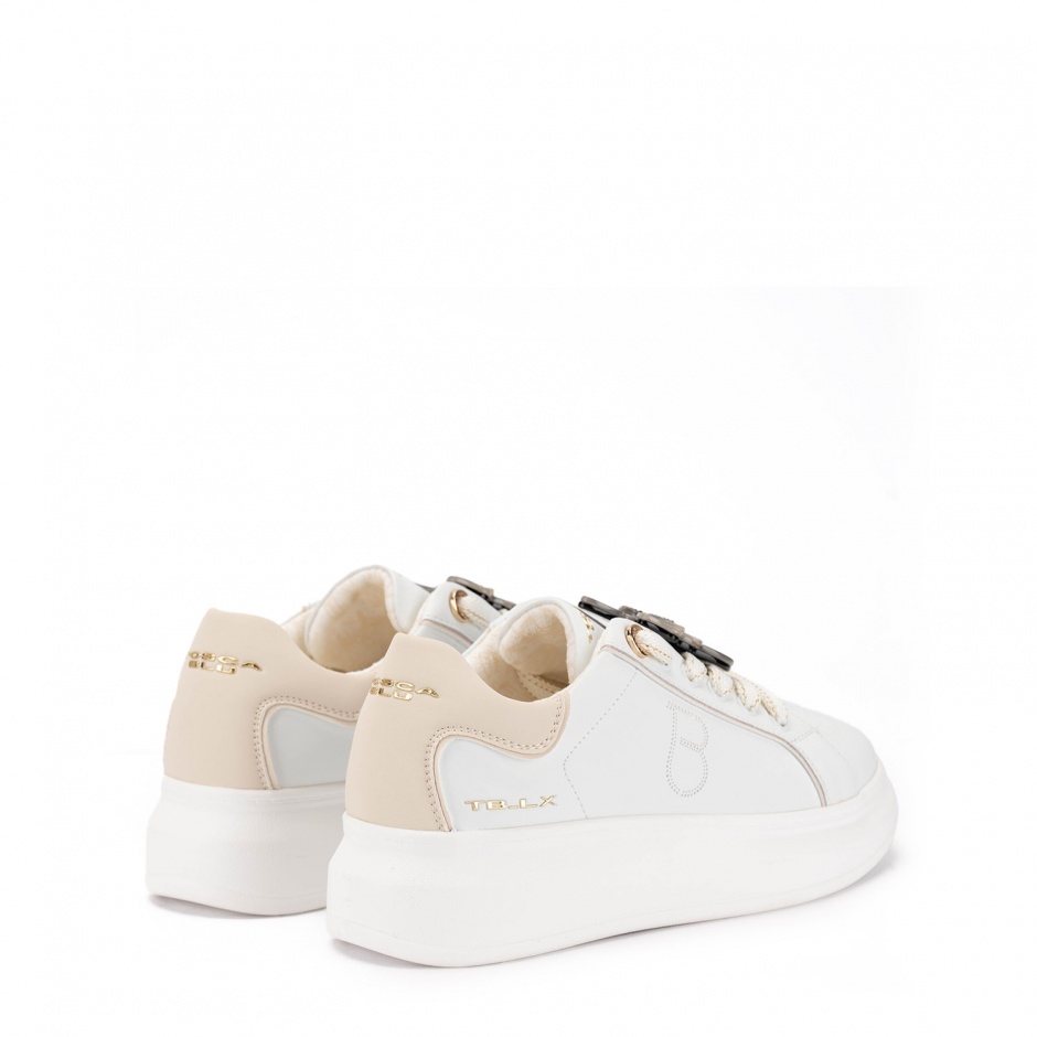 TOSCA BLU Adidasi damă albi cu cățeluș - vezi 5