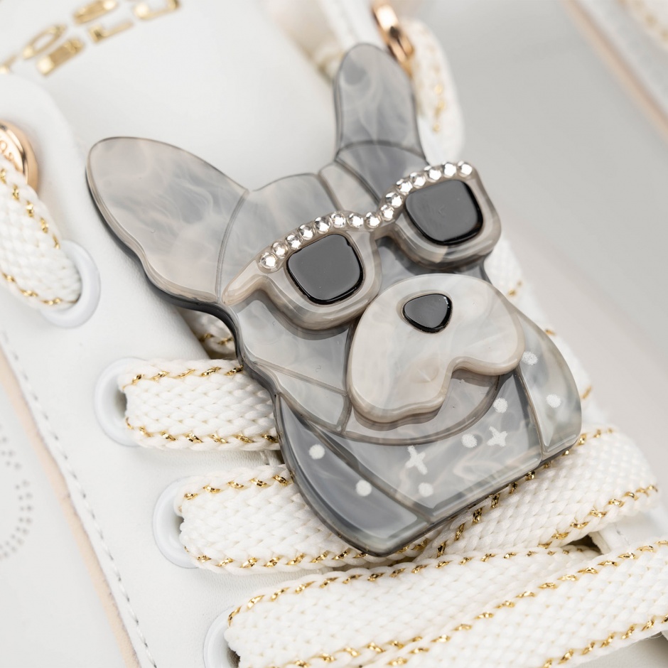 TOSCA BLU Adidasi damă albi cu cățeluș - vezi 3