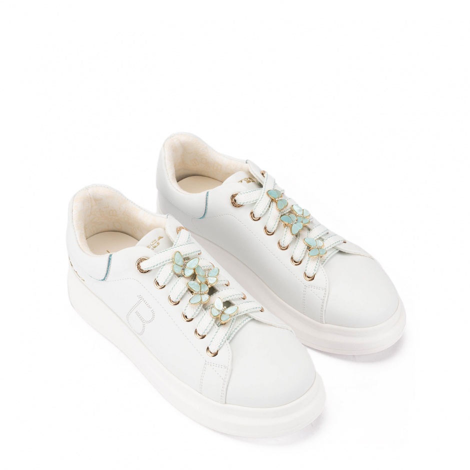 TOSCA BLU Adidasi damă albi cu fluturi - vezi 2