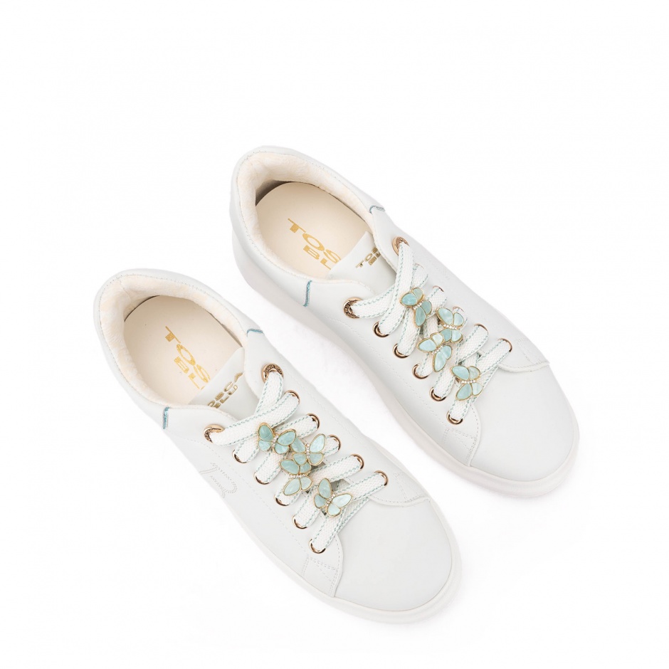 TOSCA BLU Adidasi damă albi cu fluturi - vezi 3