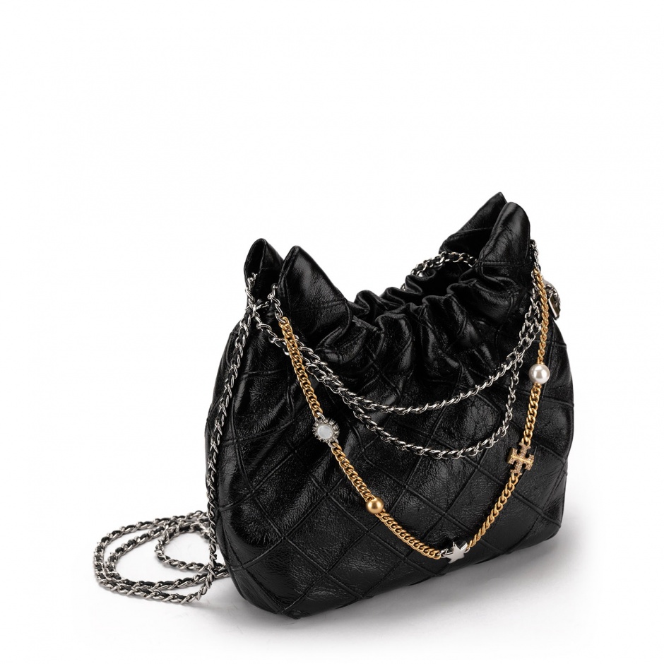 TORY BURCH Geantă damă hobo neagră MINI FLEMING - vezi 2