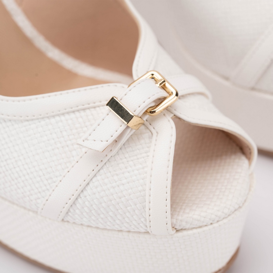 Albano Sandale damă albe cu platformă - vezi 3