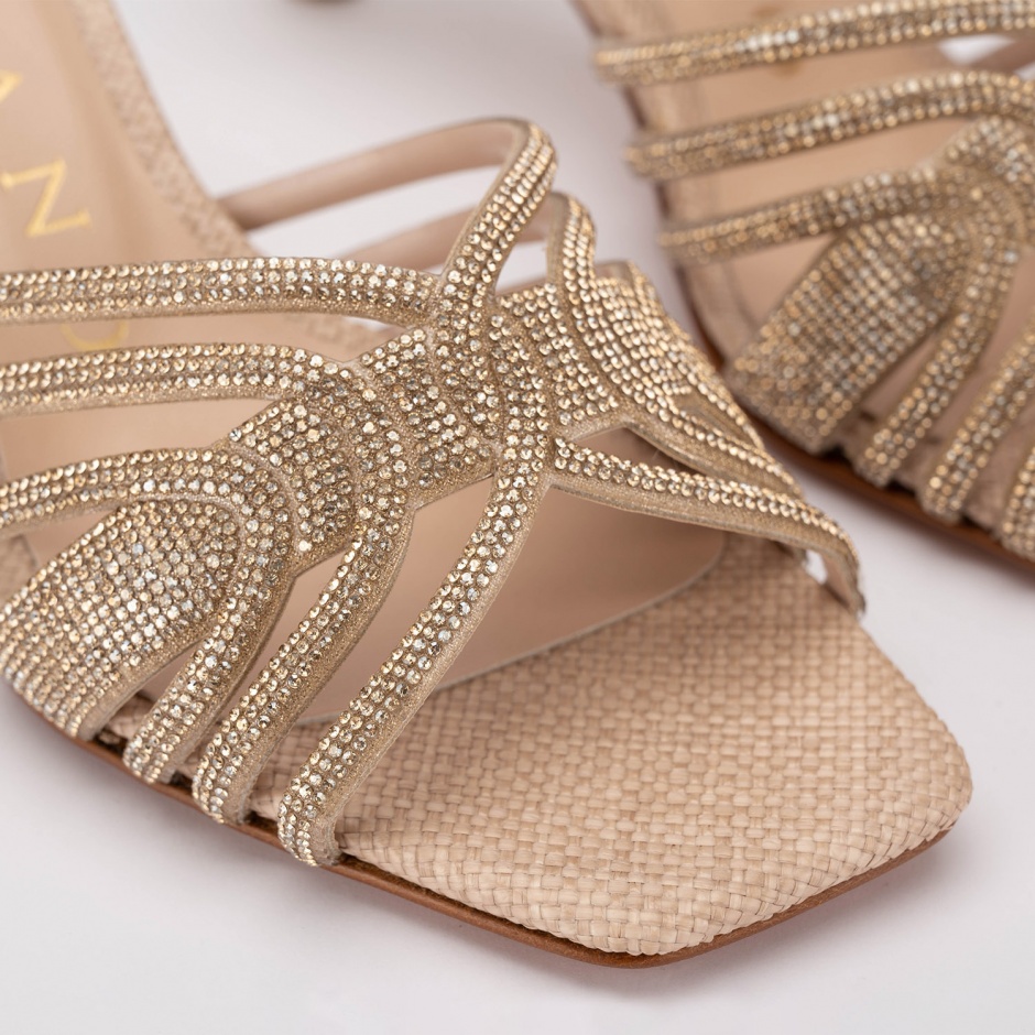 Albano Papuci damă bej cu cristale - vezi 4