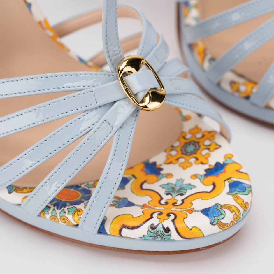 Albano Sandale damă albastre lăcuiți - vezi 3