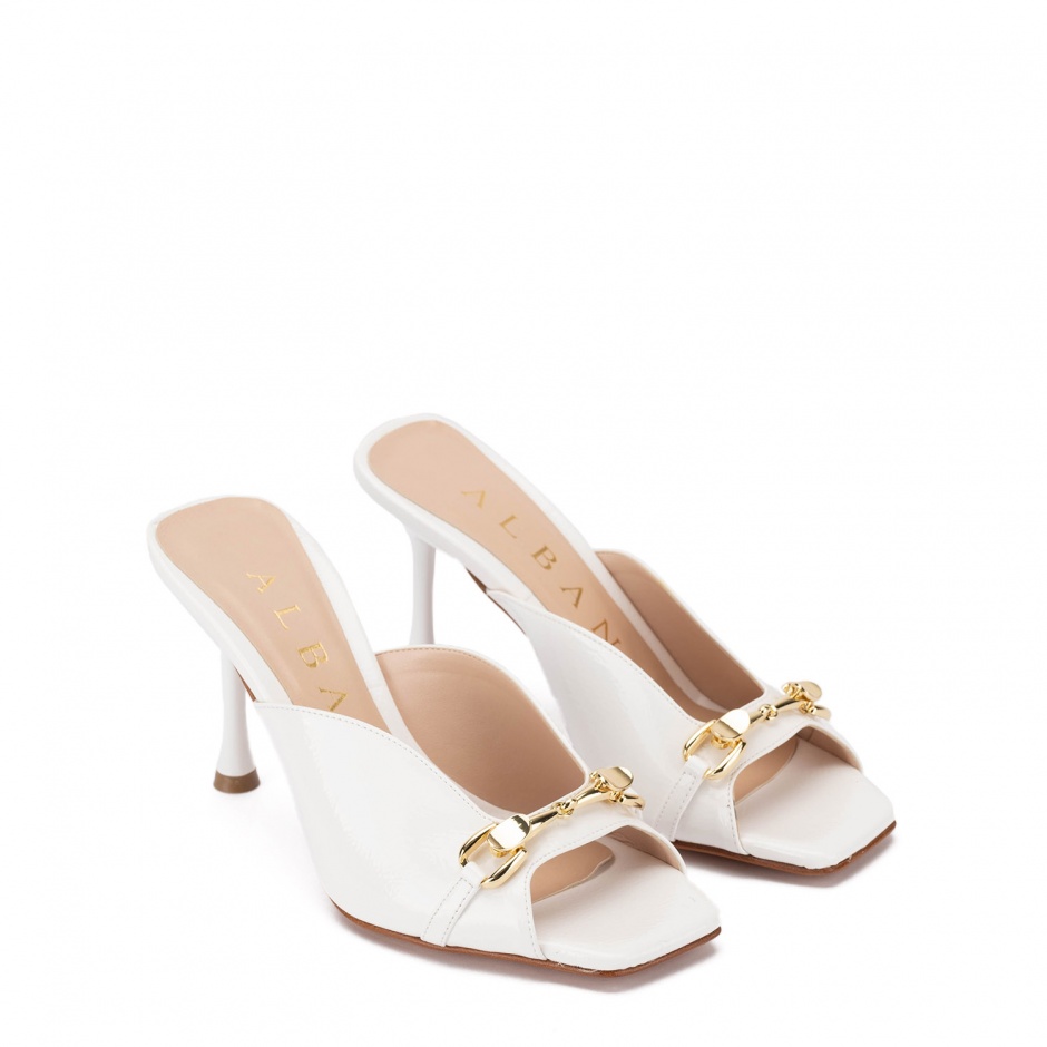 Albano Papuci damă albi lăcuiți - vezi 2