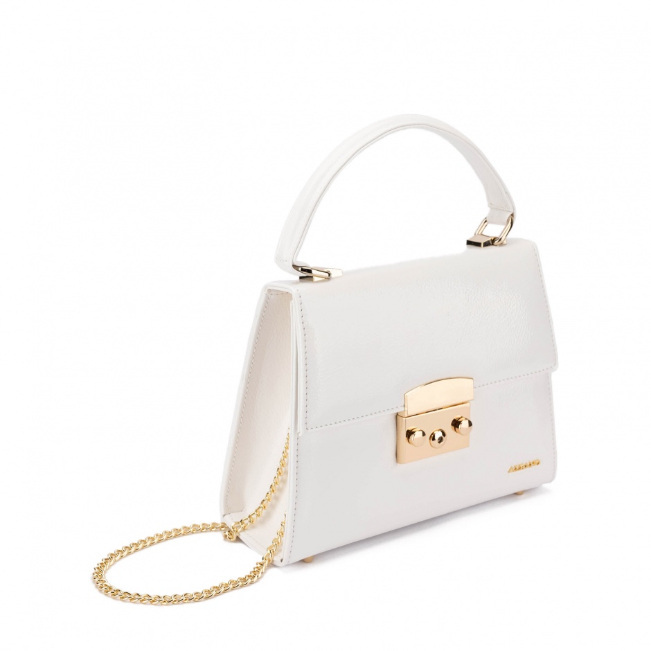 Albano Geantă damă albă lăcuită - vezi 2