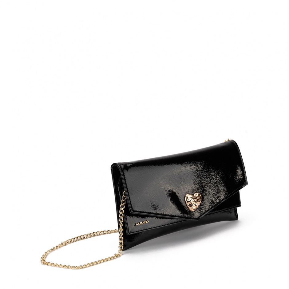 Albano Geantă damă neagră lăcuită - vezi 2