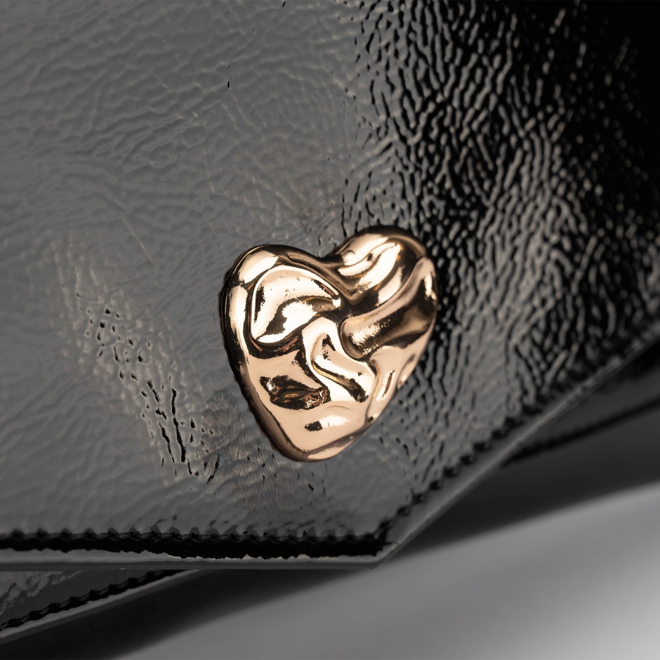 Albano Geantă damă neagră lăcuită - vezi 3