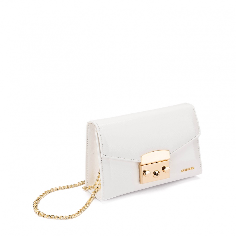 Albano Geantă damă albă lăcuită - vezi 2