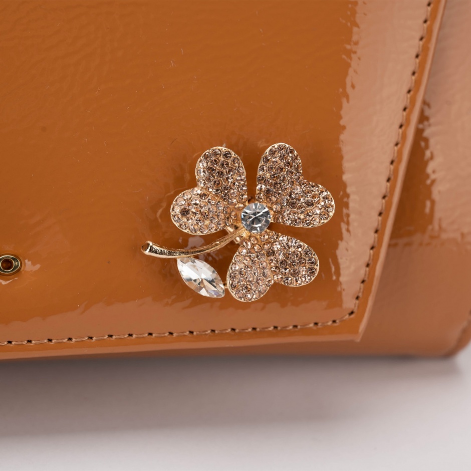 Albano Geantă damă maro lăcuită - vezi 3