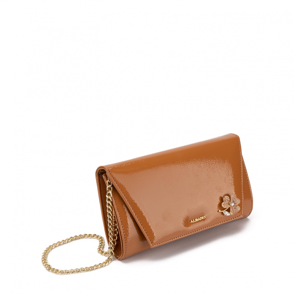 Albano Geantă damă maro lăcuită - vezi 2