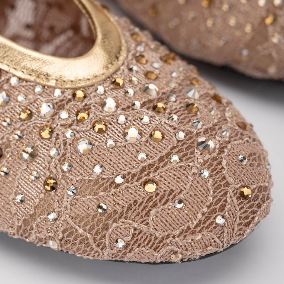 Loriblu Balerini damă aurii cu cristale - vezi 5