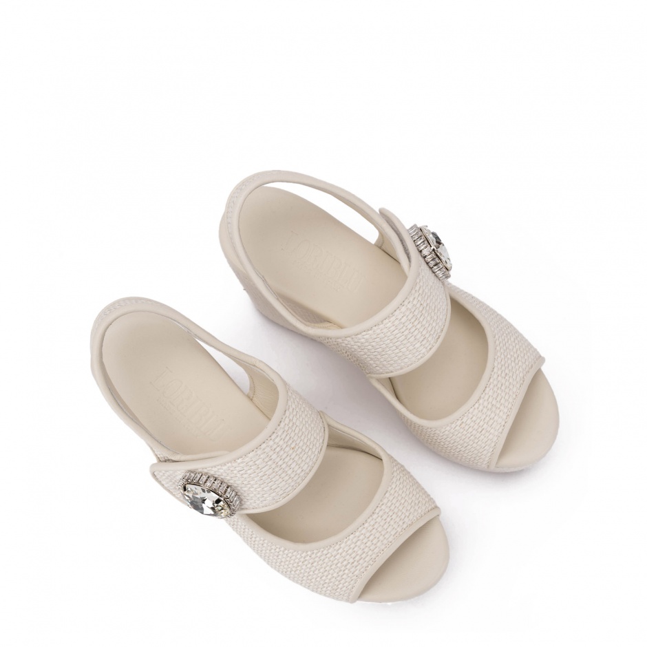 Loriblu Sandale damă albe cu platformă - vezi 3