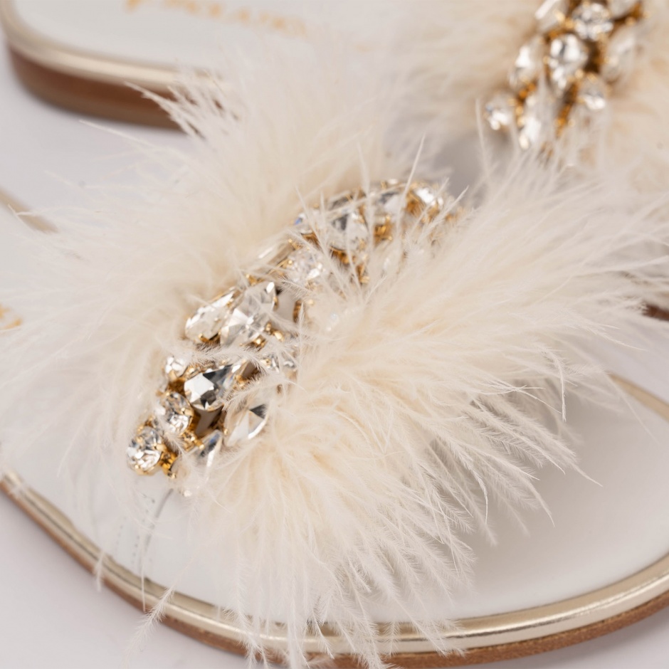 PAOLA FIORENZA Papuci damă albi - vezi 4