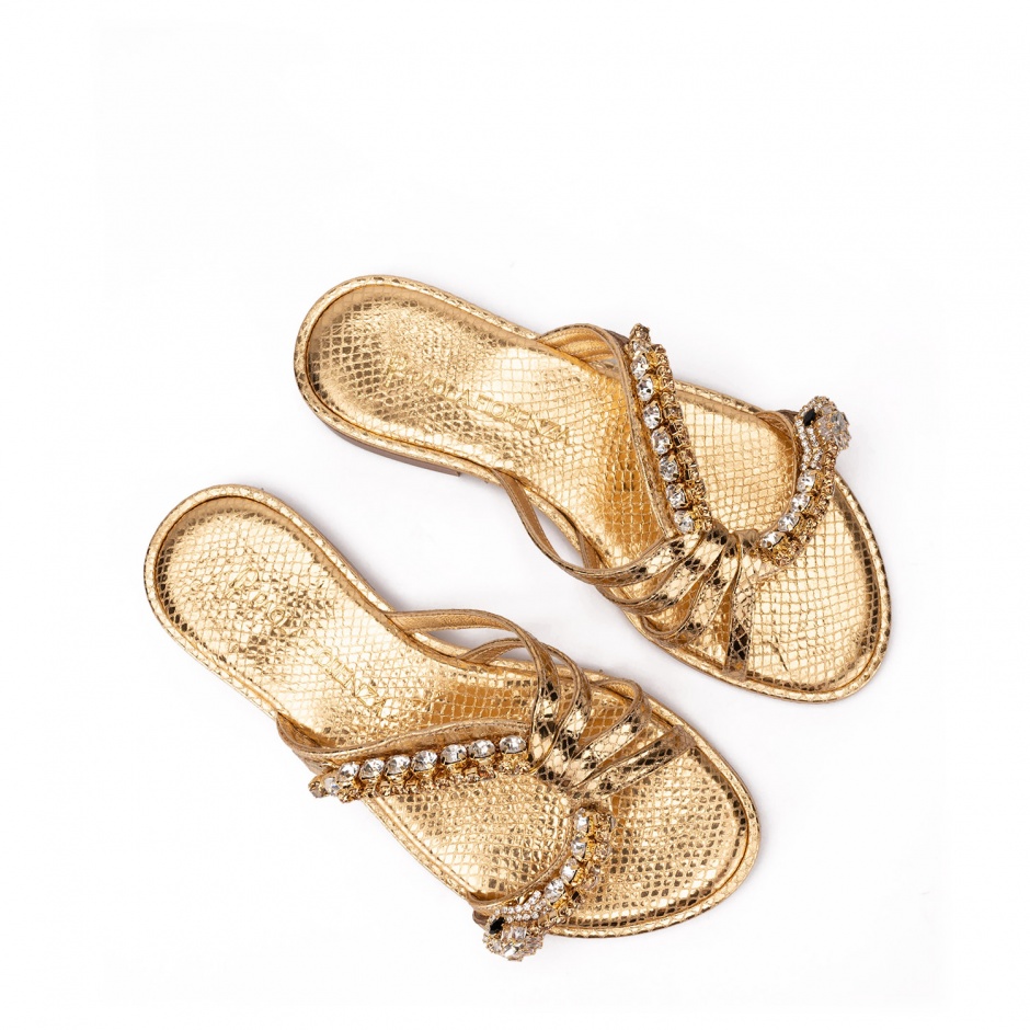 PAOLA FIORENZA Papuci damă aurii - vezi 3