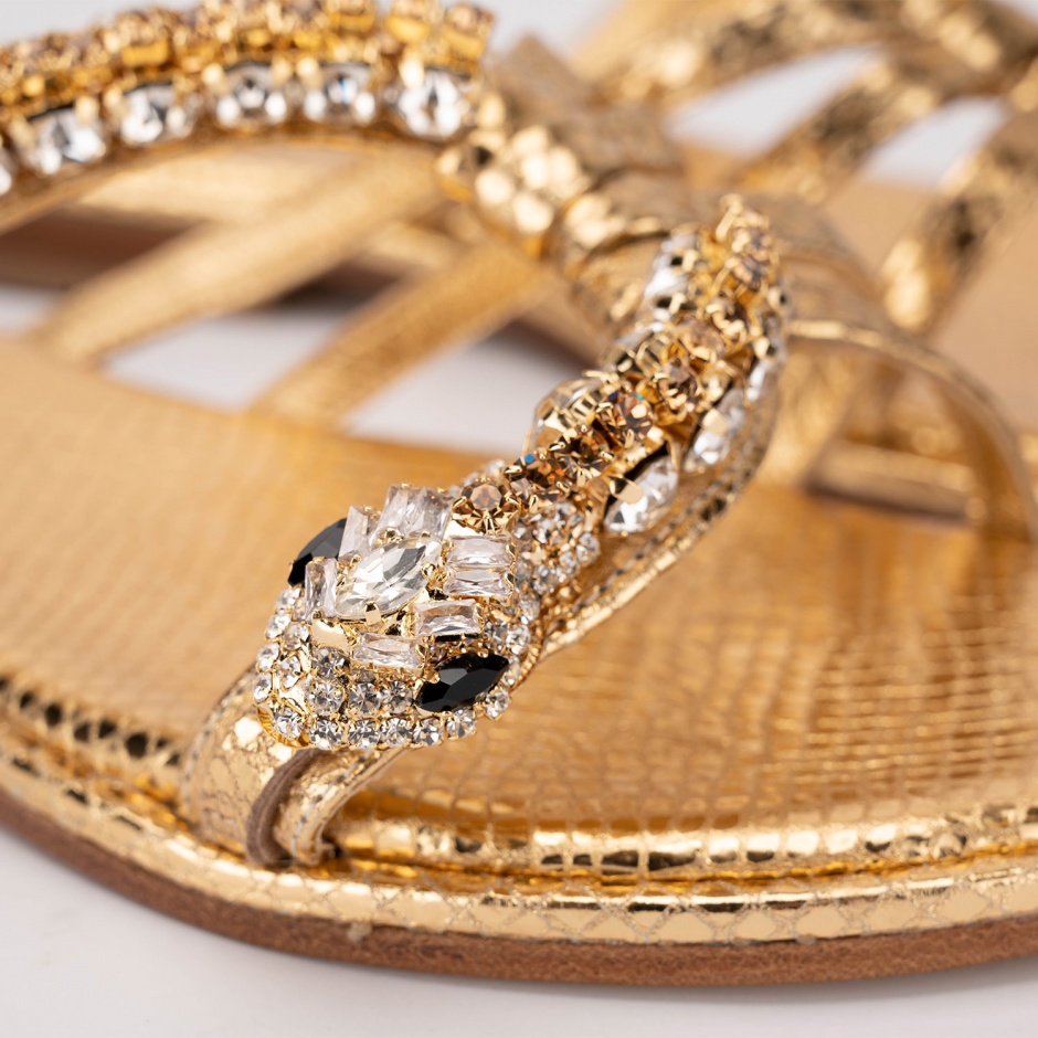 PAOLA FIORENZA Papuci damă aurii - vezi 4