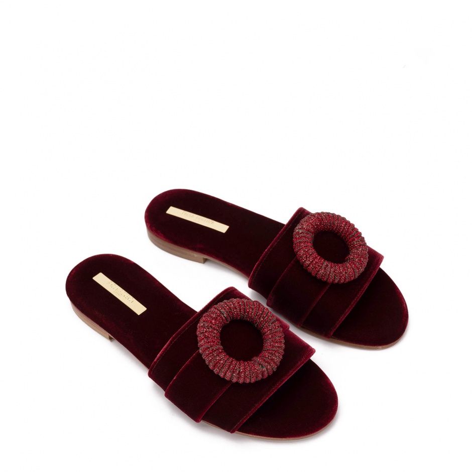 PAOLA FIORENZA Papuci damă vișinii - vezi 2