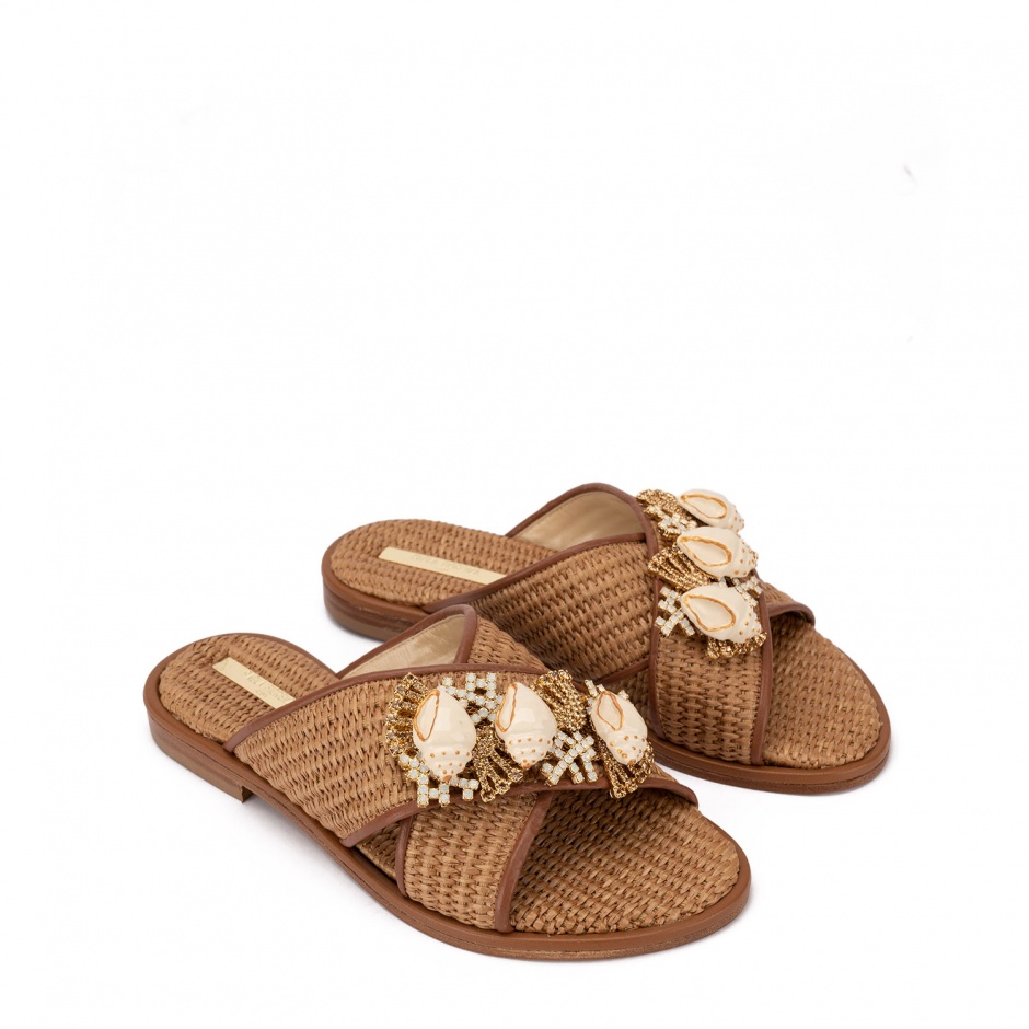 PAOLA FIORENZA Papuci damă maro - vezi 2