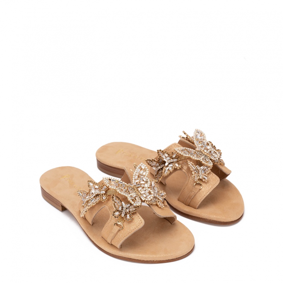 PAOLA FIORENZA Papuci damă bej - vezi 2