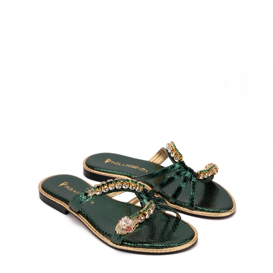 PAOLA FIORENZA Papuci damă verzi - vezi 2